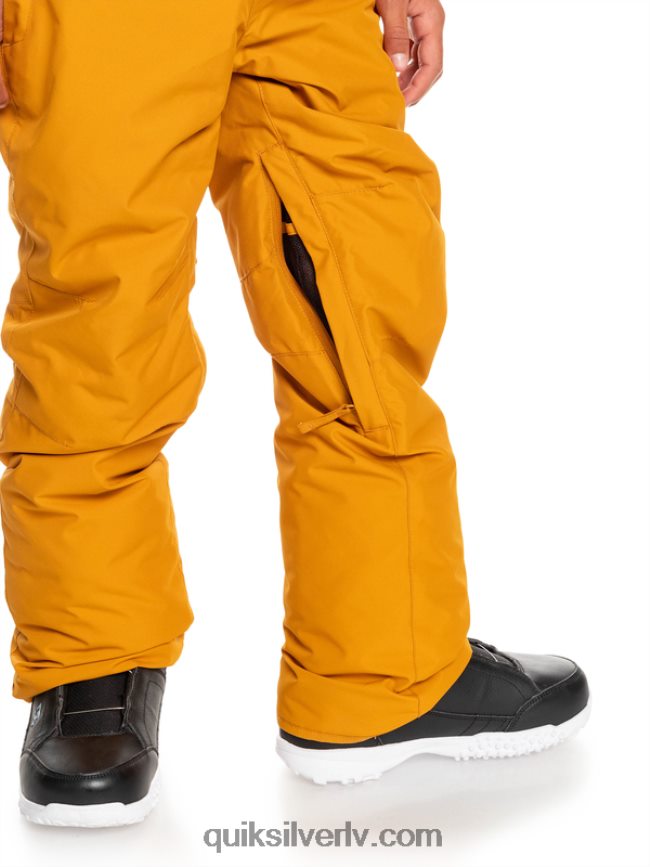 zēni Quiksilver 8-16 manta sniega bikses smiltsērkšķu brūns 88064R2293