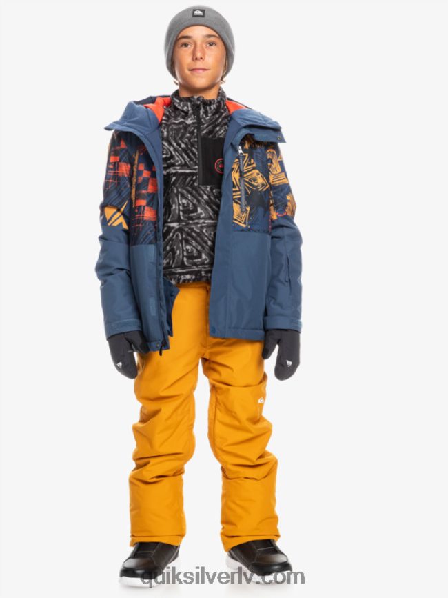 zēni Quiksilver 8-16 manta sniega bikses smiltsērkšķu brūns 88064R2293