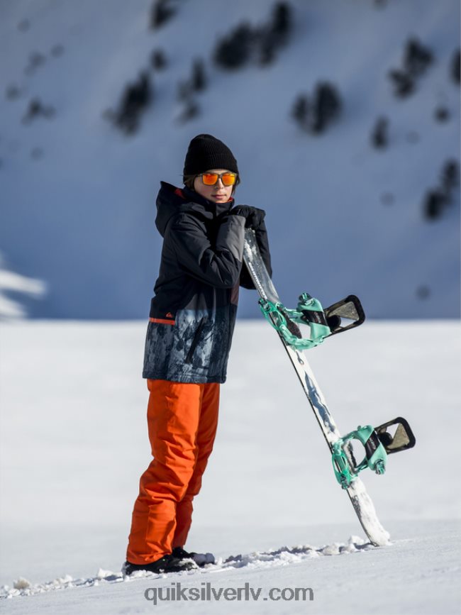 zēni Quiksilver 8-16 mantu izolētas oranžas sniega bikses 8-16 ķirbju biezenī 88064R2291