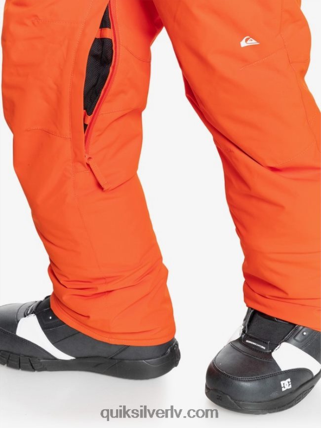 zēni Quiksilver 8-16 mantu izolētas oranžas sniega bikses 8-16 ķirbju biezenī 88064R2291