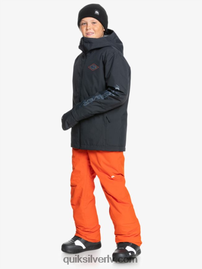zēni Quiksilver 8-16 mantu izolētas oranžas sniega bikses 8-16 ķirbju biezenī 88064R2291