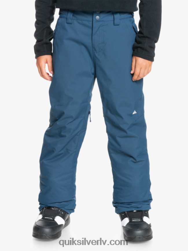 zēni Quiksilver 8-16 mantu izolētas zilas sniega bikses 8-16 zīmotnes zilā krāsā 88064R2292