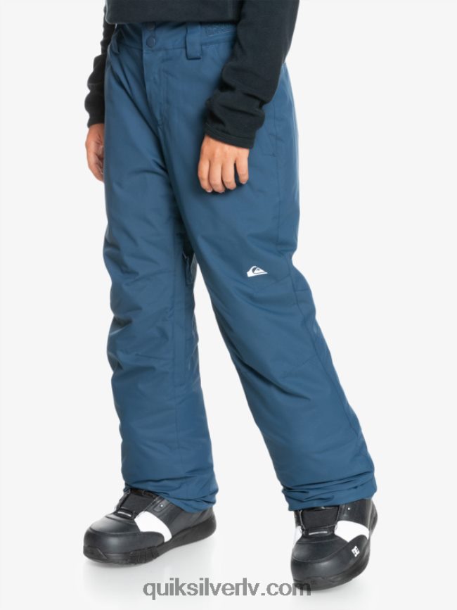 zēni Quiksilver 8-16 mantu izolētas zilas sniega bikses 8-16 zīmotnes zilā krāsā 88064R2292