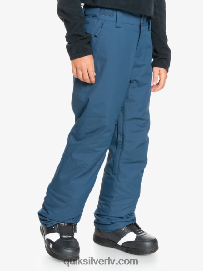 zēni Quiksilver 8-16 mantu izolētas zilas sniega bikses 8-16 zīmotnes zilā krāsā 88064R2292