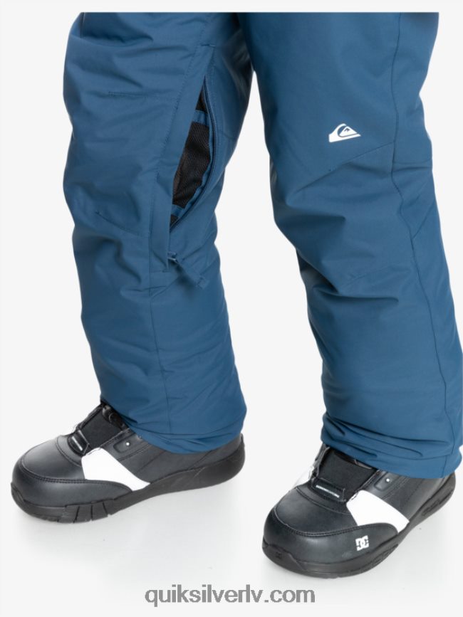 zēni Quiksilver 8-16 mantu izolētas zilas sniega bikses 8-16 zīmotnes zilā krāsā 88064R2292