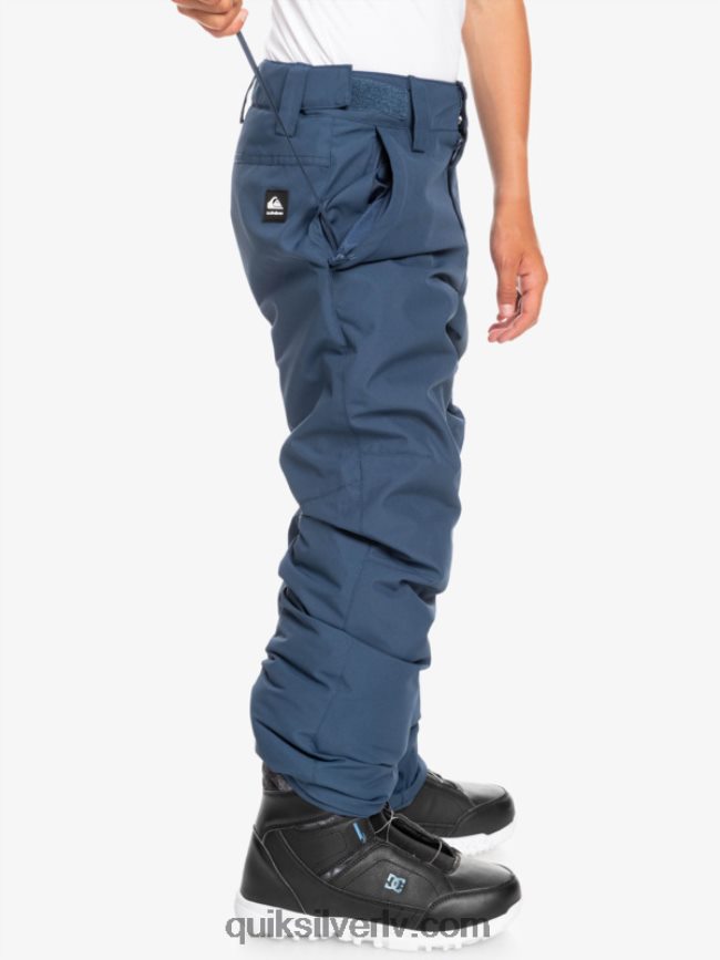 zēni Quiksilver 8-16 mantu izolētas zilas sniega bikses 8-16 zīmotnes zilā krāsā 88064R2292