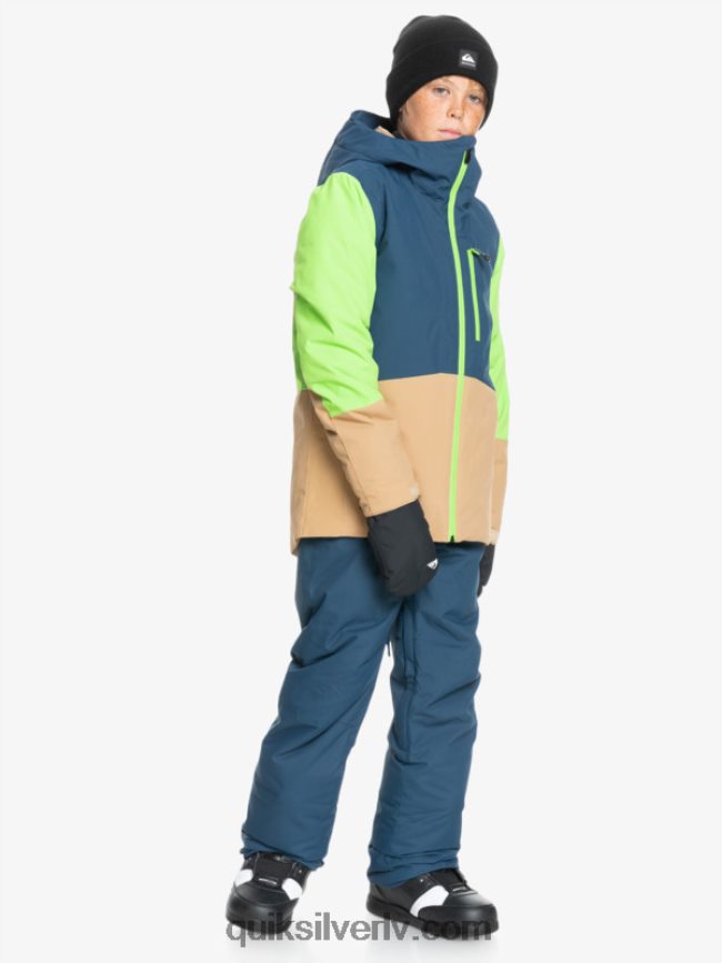 zēni Quiksilver 8-16 mantu izolētas zilas sniega bikses 8-16 zīmotnes zilā krāsā 88064R2292