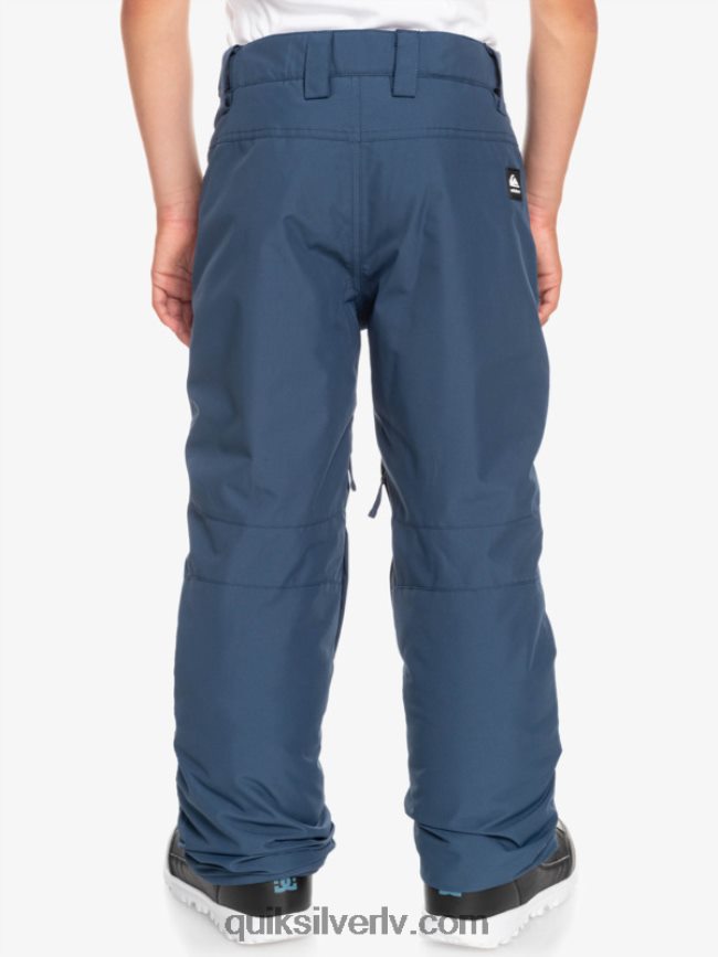 zēni Quiksilver 8-16 mantu izolētas zilas sniega bikses 8-16 zīmotnes zilā krāsā 88064R2292