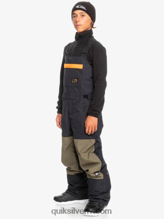 zēni Quiksilver 8-16 mash up izolētas sniega bikses patiesi melns 88064R2318
