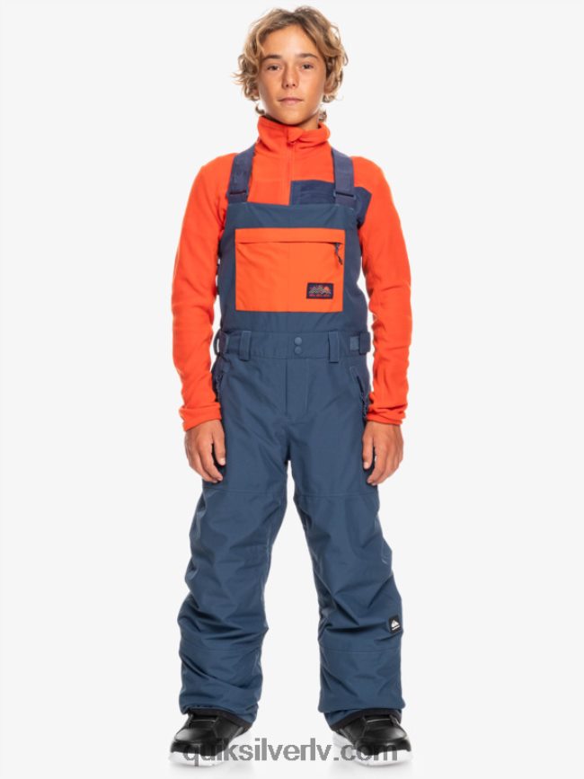 zēni Quiksilver 8-16 mash up izolētas sniega bikses zīmotnes zilā krāsā 88064R2319