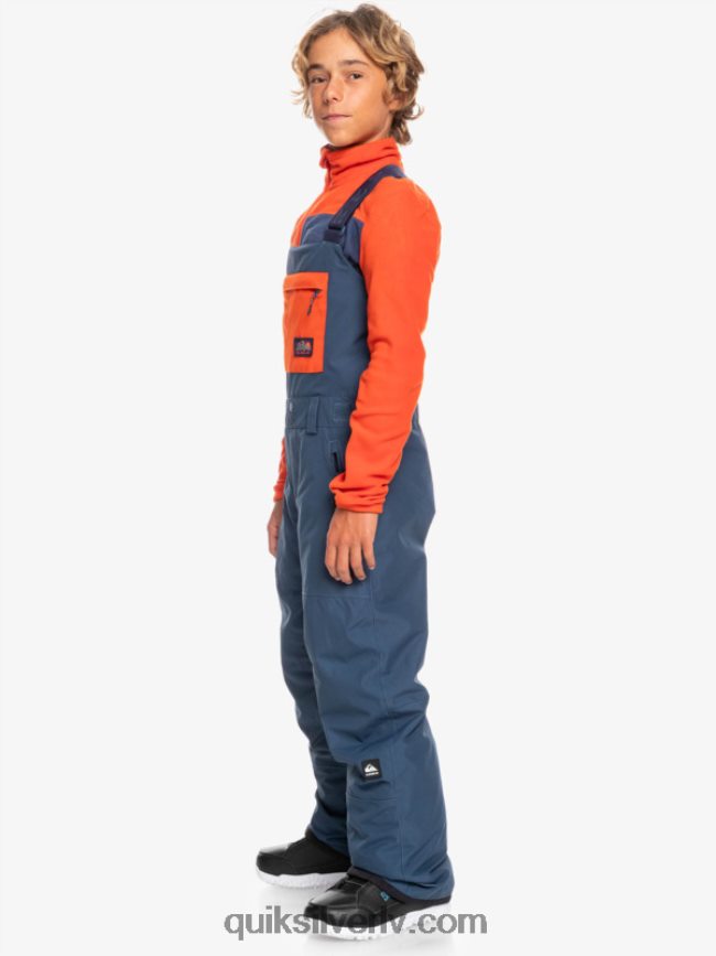 zēni Quiksilver 8-16 mash up izolētas sniega bikses zīmotnes zilā krāsā 88064R2319