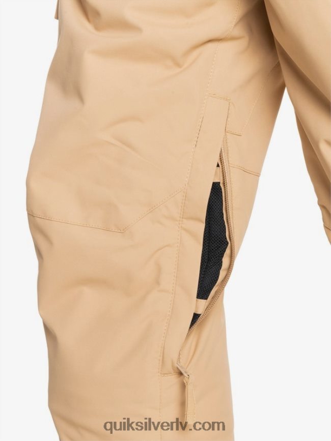 zēni Quiksilver 8-16 porter izolētas haki sniega bikses tanīns 88064R2260