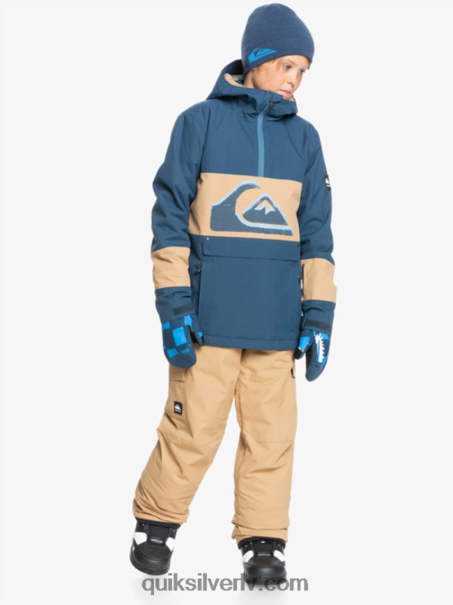 zēni Quiksilver 8-16 porter izolētas haki sniega bikses tanīns 88064R2260