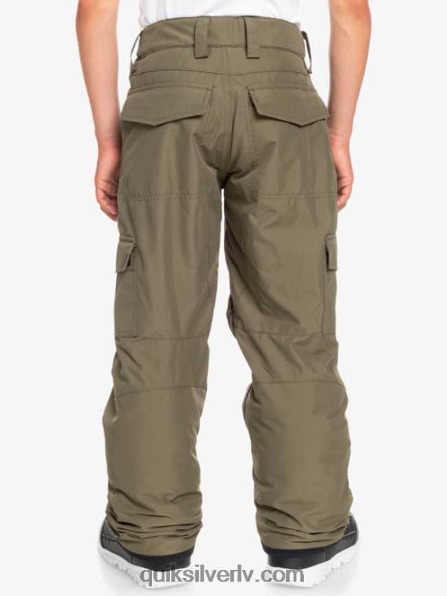 zēni Quiksilver 8-16 portera sniega bikses vīnogu lapa 88064R2259
