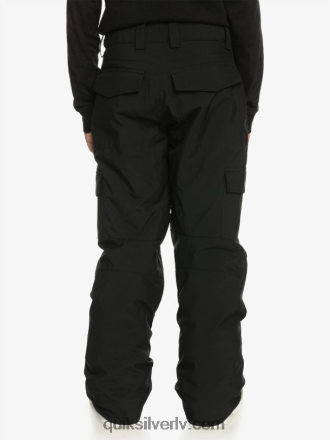 zēni Quiksilver 8-16 porteri izolētas melnas sniega bikses patiesi melns 88064R2258