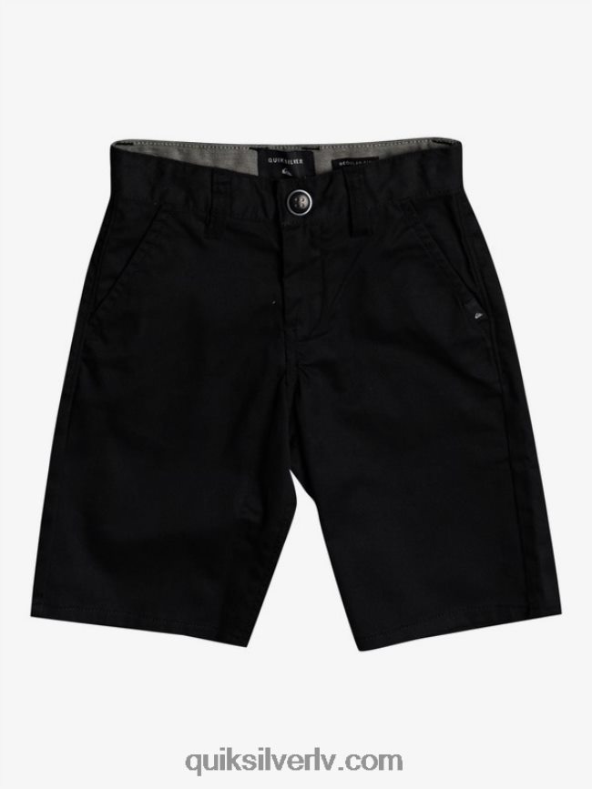 zēni Quiksilver 2-7 ikdienas elastīgi elastīgi čino šorti melns 88064R2102