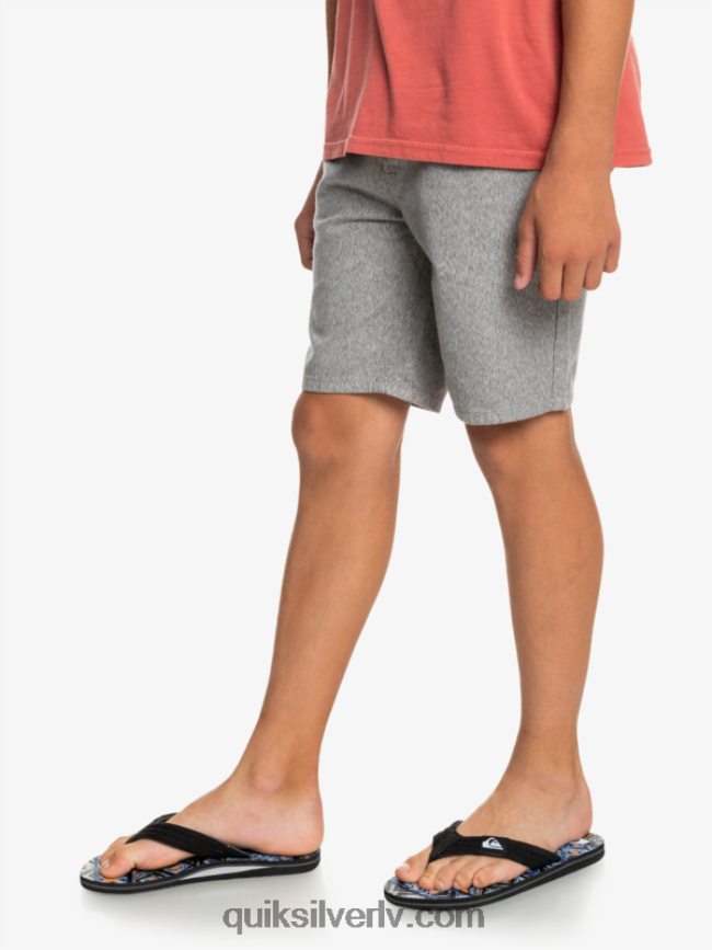 zēni Quiksilver 8-16 ikdienā 17 čino šorti gaiši pelēki virši 88064R2286