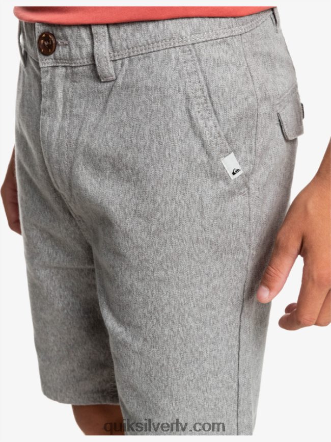 zēni Quiksilver 8-16 ikdienā 17 čino šorti gaiši pelēki virši 88064R2286