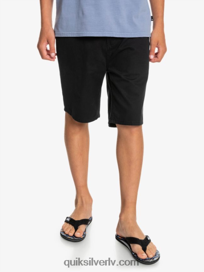 zēni Quiksilver 8-16 ikdienā 17 čino šorti melns 88064R2287