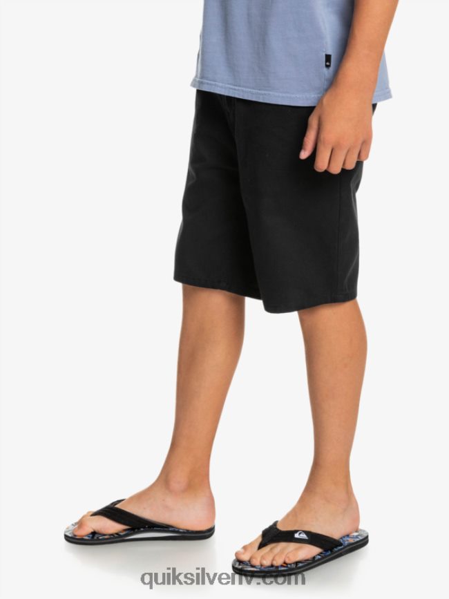 zēni Quiksilver 8-16 ikdienā 17 čino šorti melns 88064R2287