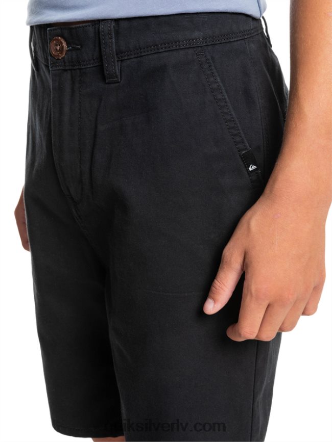 zēni Quiksilver 8-16 ikdienā 17 čino šorti melns 88064R2287