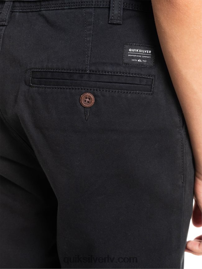 zēni Quiksilver 8-16 ikdienā 17 čino šorti melns 88064R2287