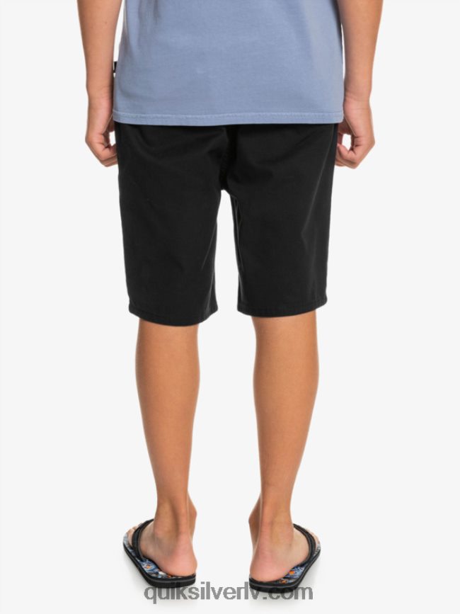 zēni Quiksilver 8-16 ikdienā 17 čino šorti melns 88064R2287
