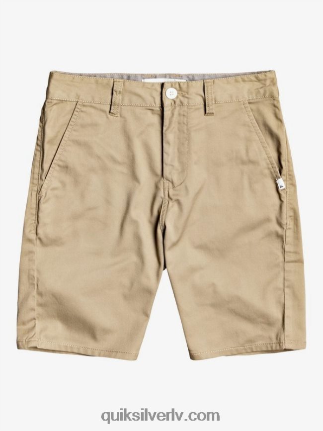 zēni Quiksilver 8-16 jauni ikdienas union stretch chino šorti elmwood 88064R2111