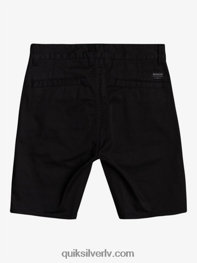 zēni Quiksilver 8-16 jauni ikdienas union stretch chino šorti melns 88064R2109