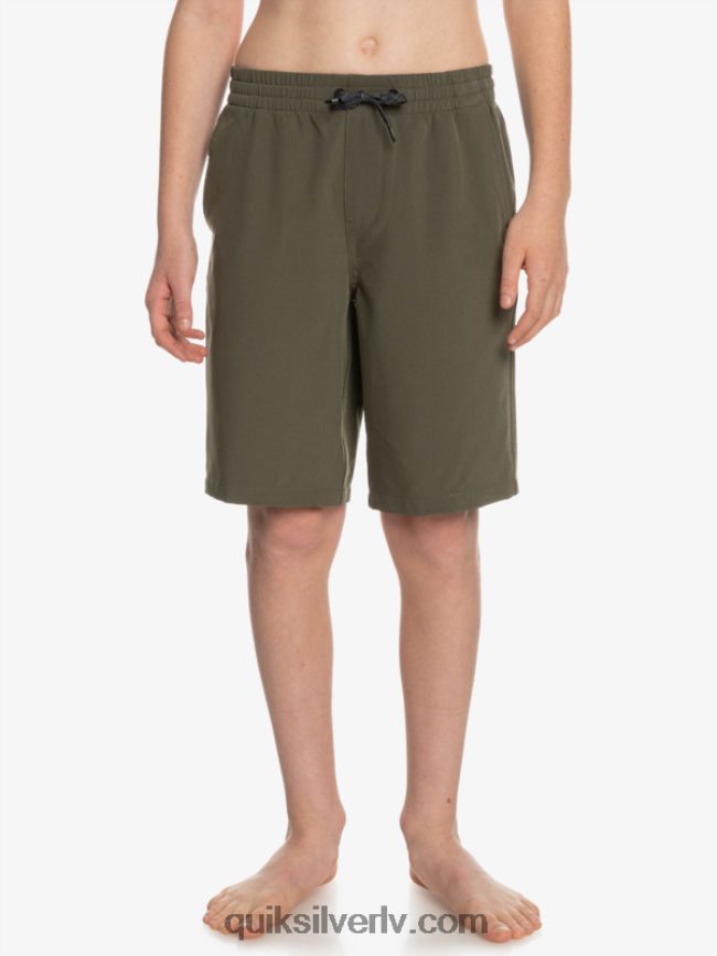 zēni Quiksilver 8-16 okeāna elastīgie amph yth 18 hibrīdšorti vīnogu lapa 88064R2255