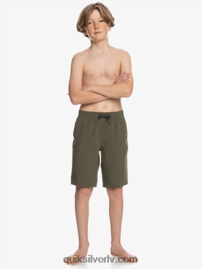 zēni Quiksilver 8-16 okeāna elastīgie amph yth 18 hibrīdšorti vīnogu lapa 88064R2255