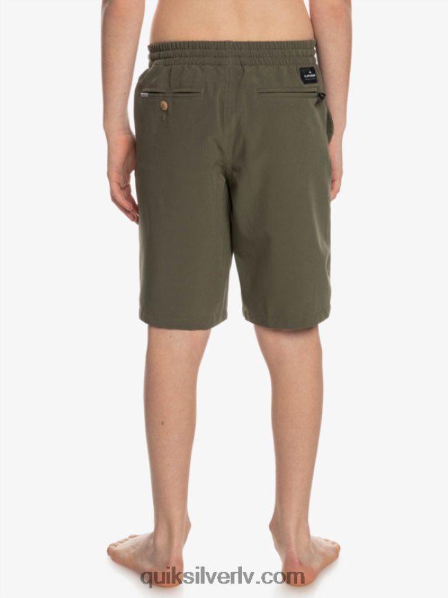 zēni Quiksilver 8-16 okeāna elastīgie amph yth 18 hibrīdšorti vīnogu lapa 88064R2255
