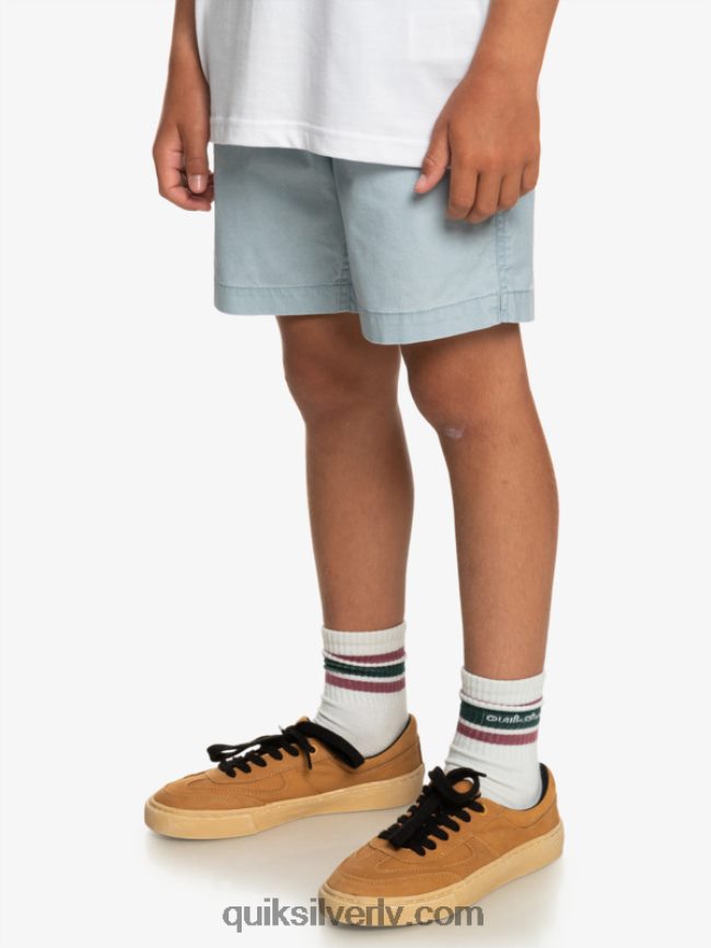 zēni Quiksilver 8-16 taxer 15 elastīgi vidukļa šorti debeszils 88064R2082