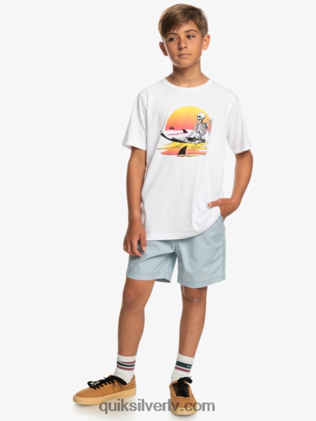 zēni Quiksilver 8-16 taxer 15 elastīgi vidukļa šorti debeszils 88064R2082