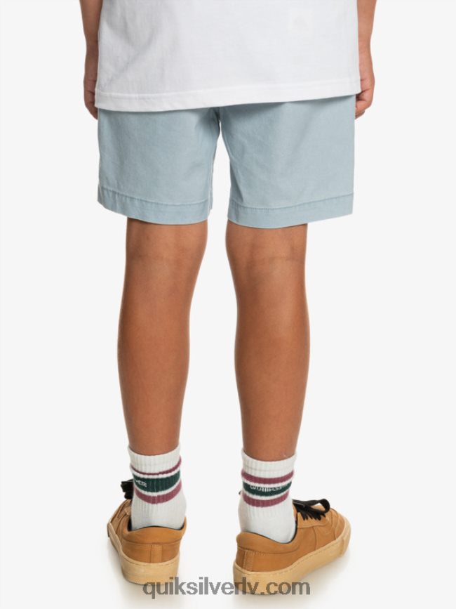 zēni Quiksilver 8-16 taxer 15 elastīgi vidukļa šorti debeszils 88064R2082