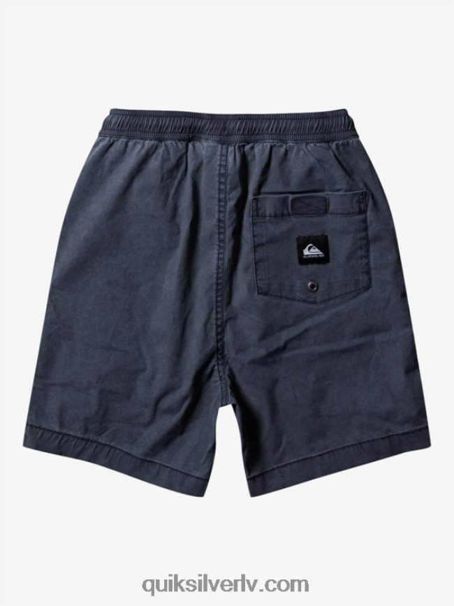 zēni Quiksilver 8-16 taxer 15 elastīgi vidukļa šorti melns 88064R2079