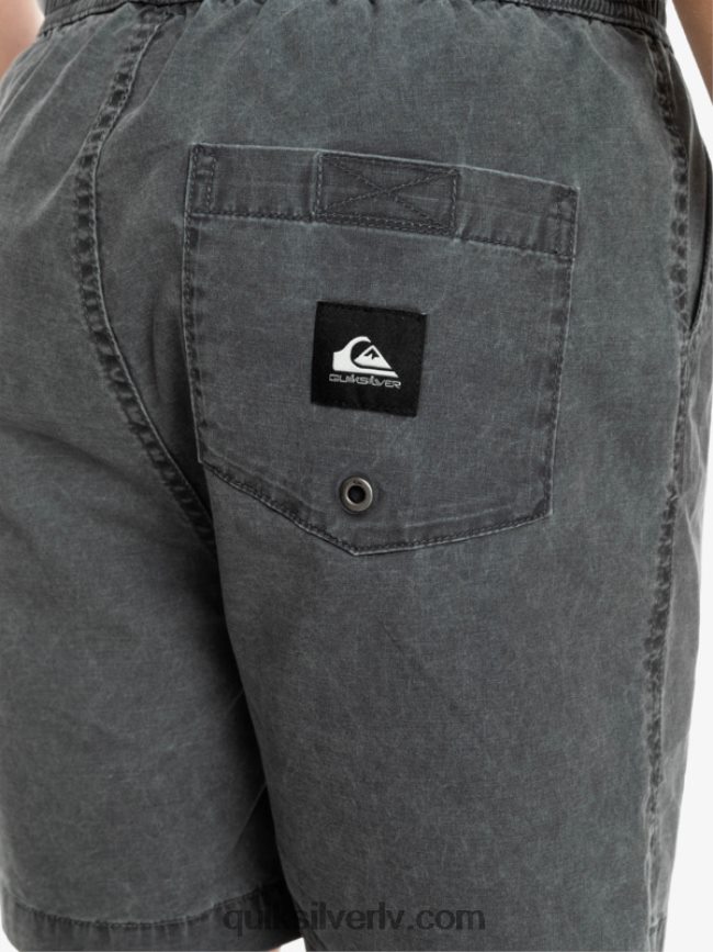 zēni Quiksilver 8-16 taxer 15 elastīgi vidukļa šorti melns 88064R2079