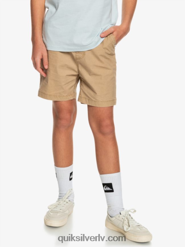 zēni Quiksilver 8-16 taxer 15 elastīgi vidukļa šorti plage 88064R2080