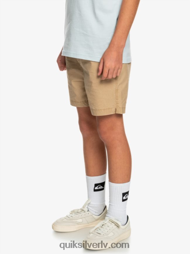 zēni Quiksilver 8-16 taxer 15 elastīgi vidukļa šorti plage 88064R2080