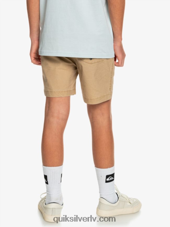 zēni Quiksilver 8-16 taxer 15 elastīgi vidukļa šorti plage 88064R2080