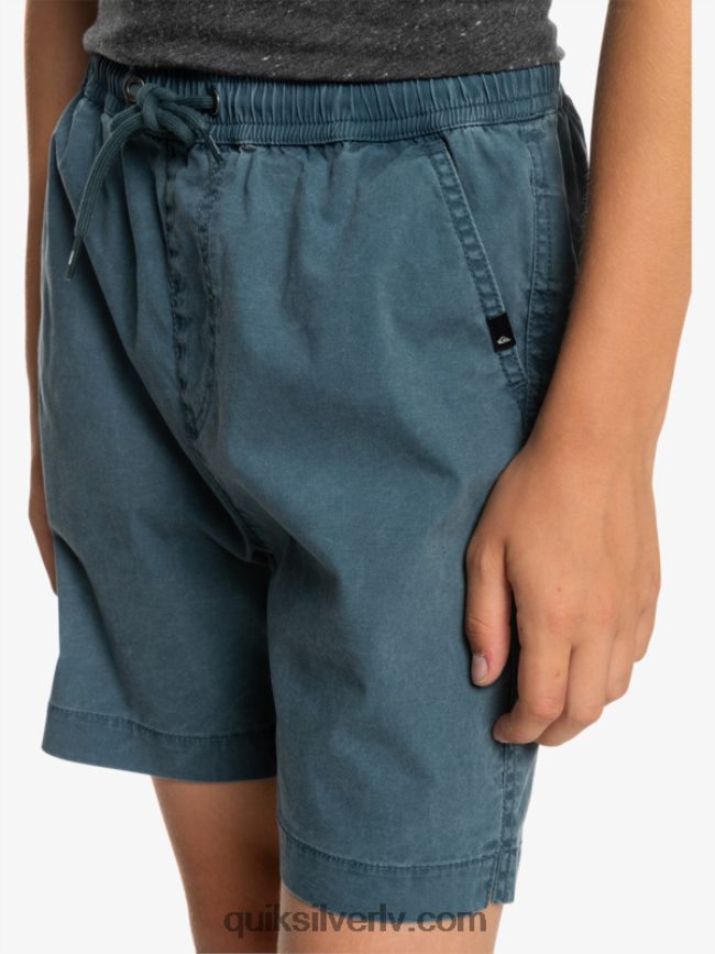 zēni Quiksilver 8-16 taxer 15 elastīgi vidukļa šorti pusnakts flote 88064R2081