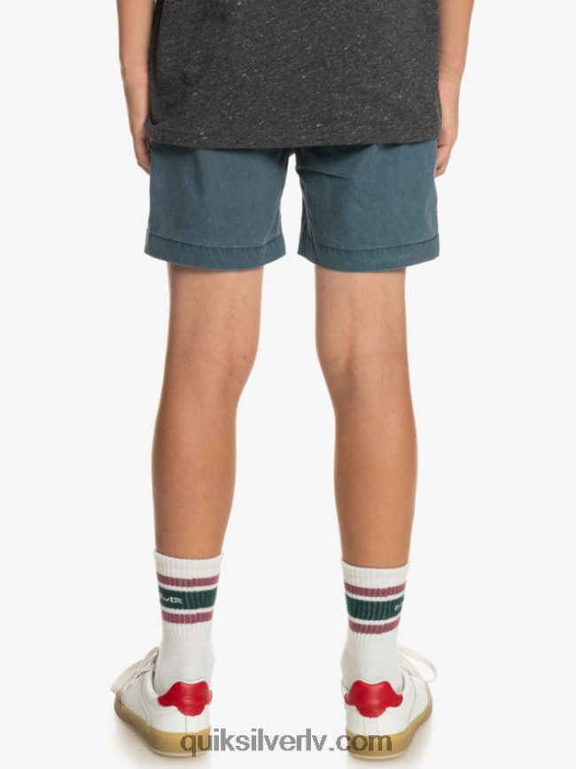 zēni Quiksilver 8-16 taxer 15 elastīgi vidukļa šorti pusnakts flote 88064R2081