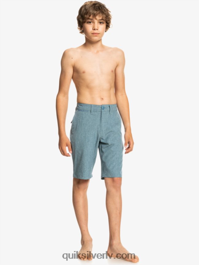 zēni Quiksilver 8-16 union viršu abinieku 19 hibrīdšorti kapteiņi zili 88064R2327