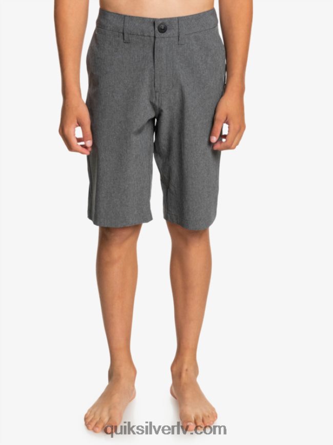 zēni Quiksilver 8-16 union viršu abinieku 19 hibrīdšorti melns 88064R2313