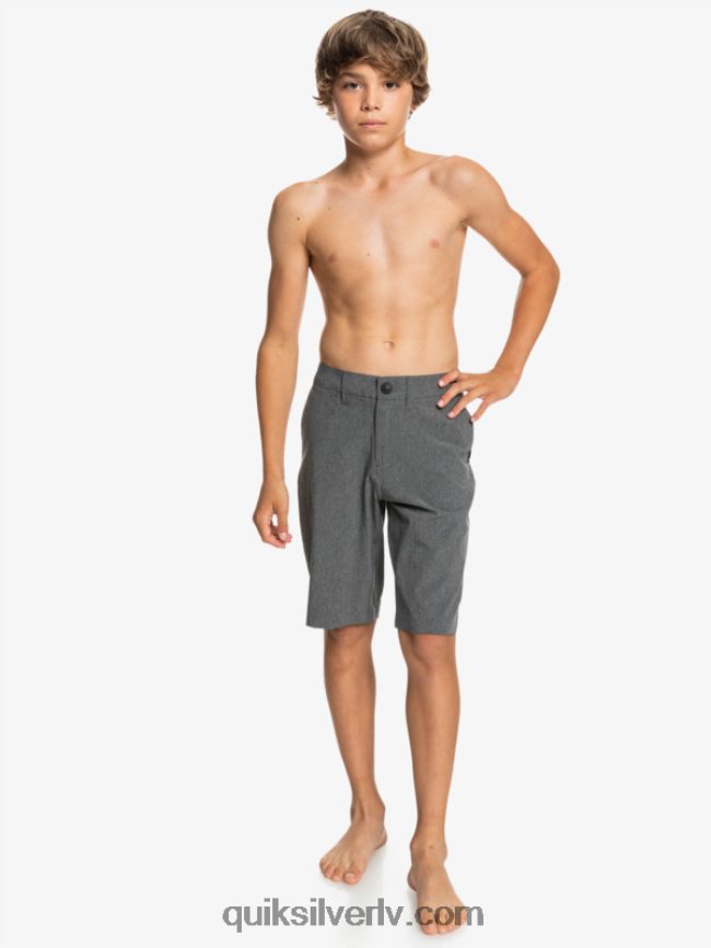zēni Quiksilver 8-16 union viršu abinieku 19 hibrīdšorti melns 88064R2313