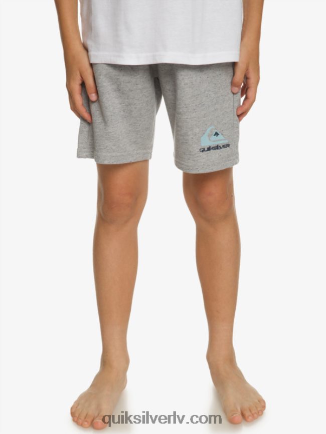zēni Quiksilver 8-16 vieglas dienas skrējēji gaiši pelēki virši 88064R2070