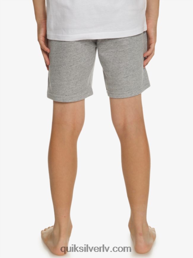 zēni Quiksilver 8-16 vieglas dienas skrējēji gaiši pelēki virši 88064R2070