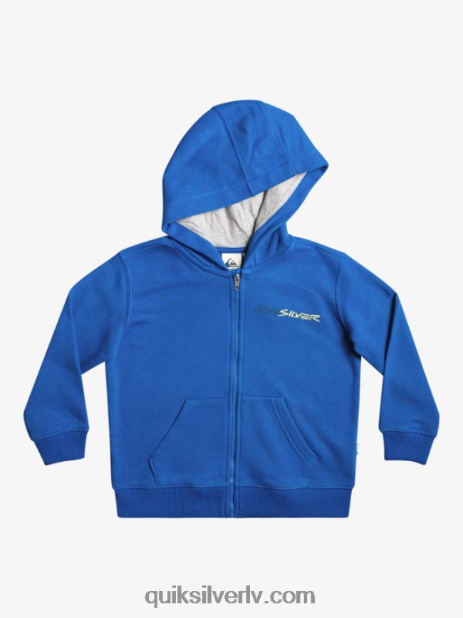 zēni Quiksilver 2-7 retro risku kapuce ar rāvējslēdzēju snorkel zils 88064R2234