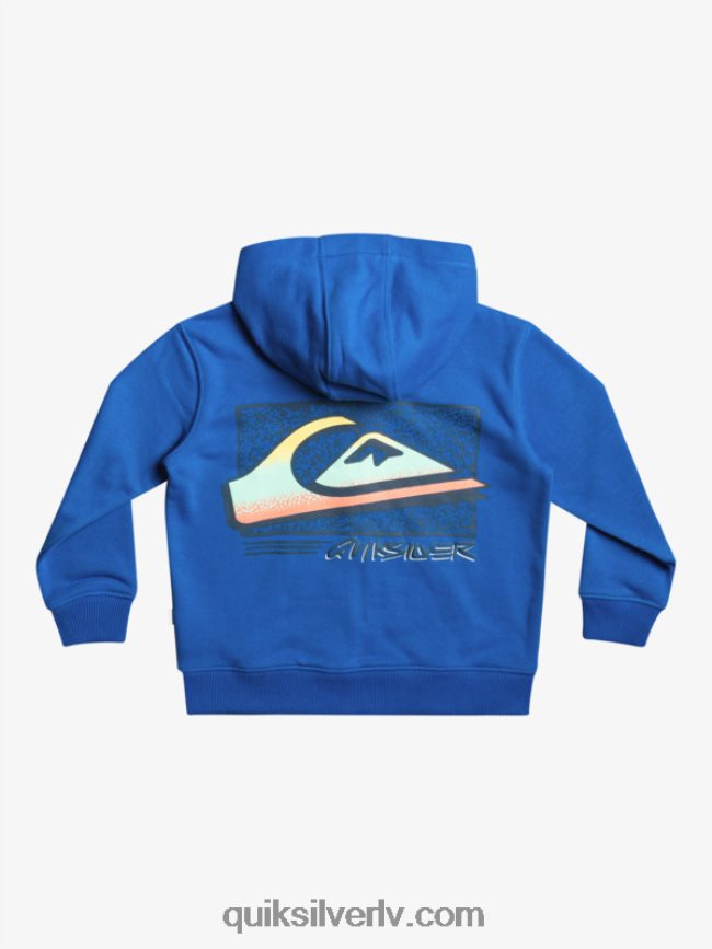 zēni Quiksilver 2-7 retro risku kapuce ar rāvējslēdzēju snorkel zils 88064R2234