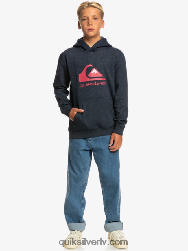 zēni Quiksilver 8-16 liela logotipa flīsa augšdaļa jūras žakete virši 88064R2247